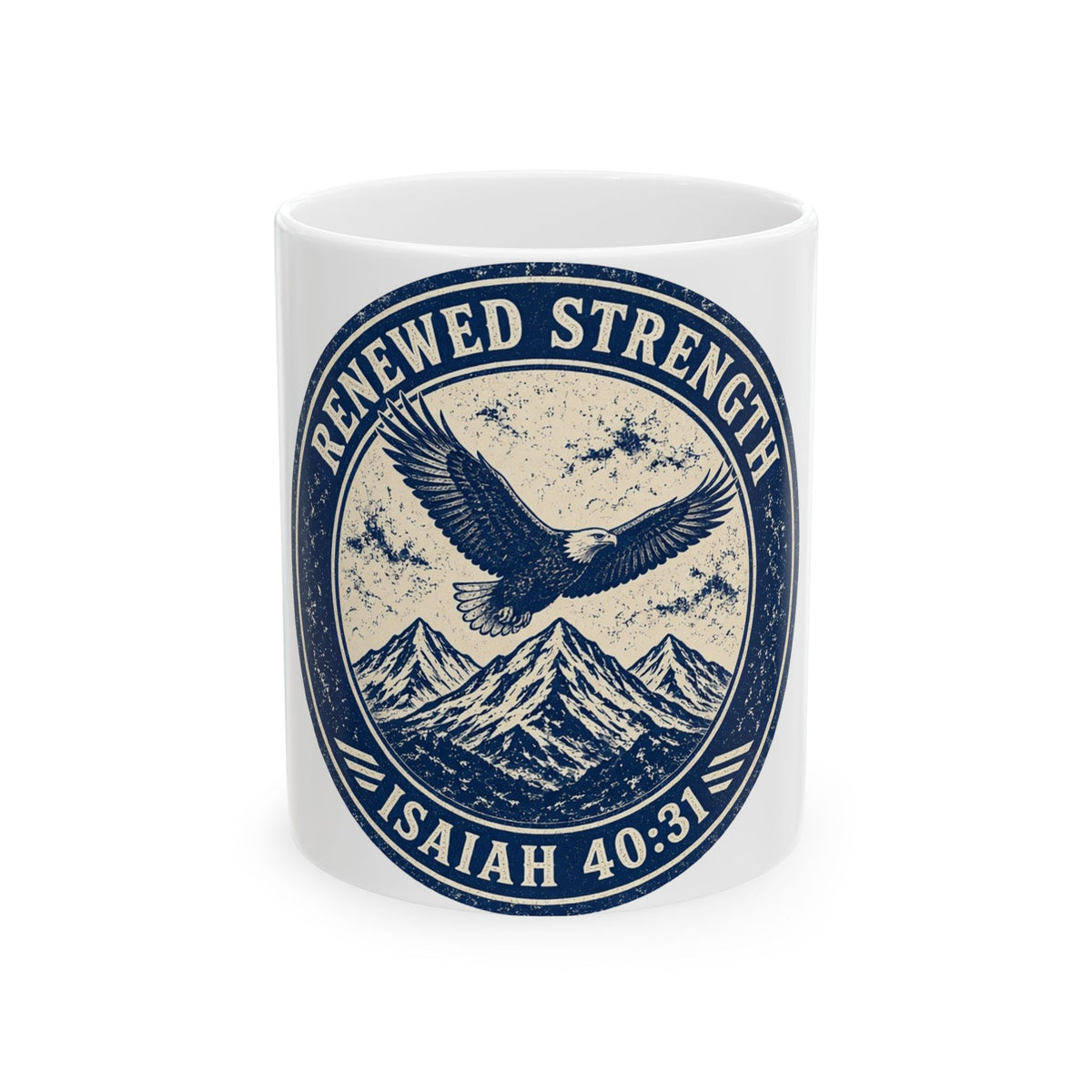 Renew Your Strength Mug – Isaiah 40:31 Bible verse mug (view 2)