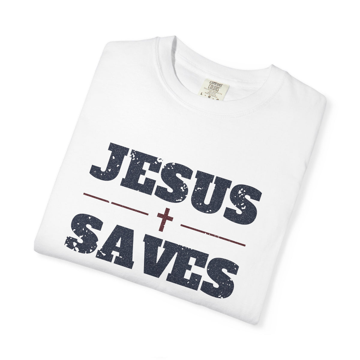 Jesus Saves Christian Tee | Garment-Dyed Heavyweight Cotton