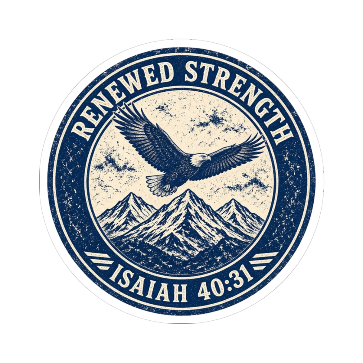 Renew Your Strength Sticker – Isaiah 40:31 Bible verse sticker (view 2)