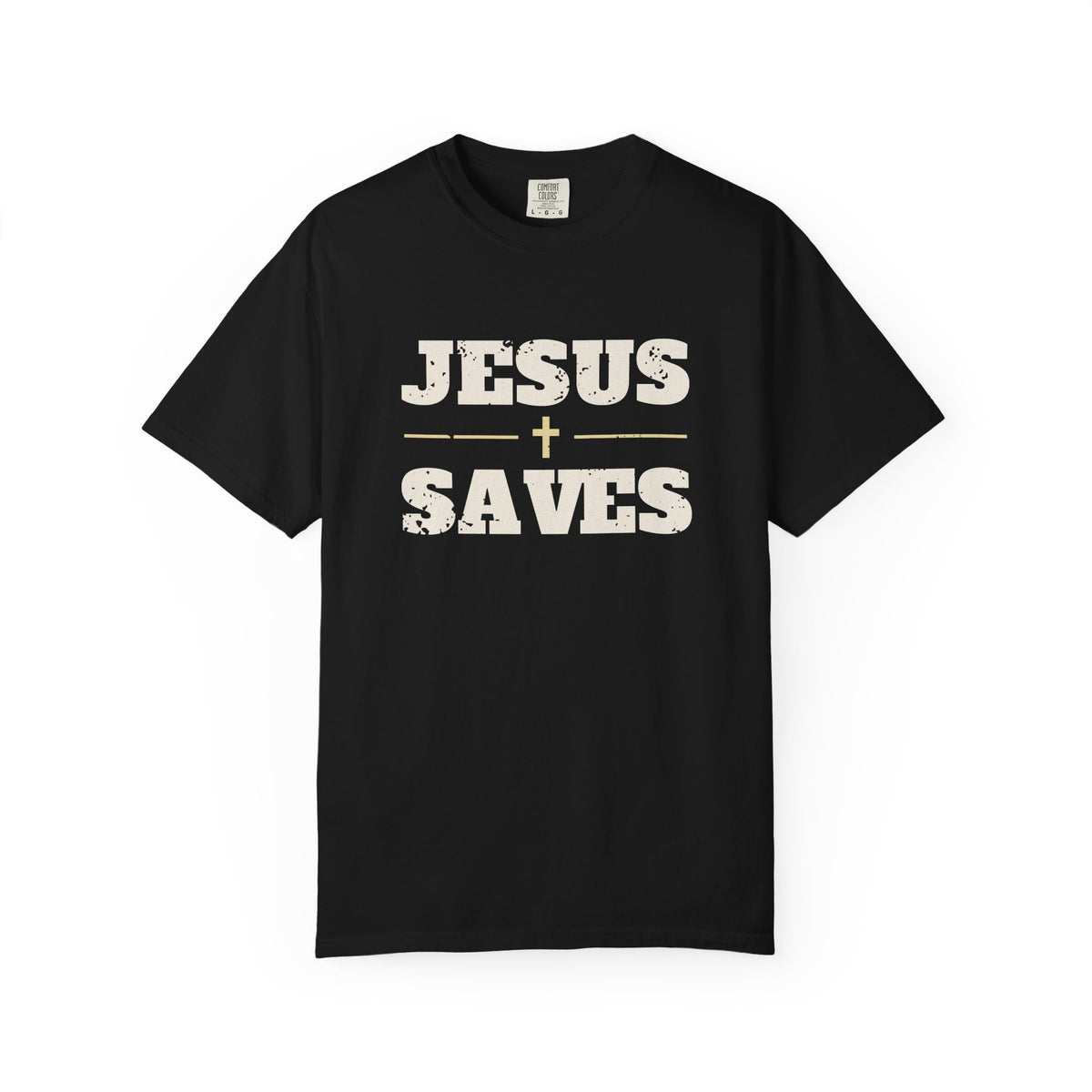 Jesus Saves Christian Tee | Garment-Dyed Heavyweight Cotton