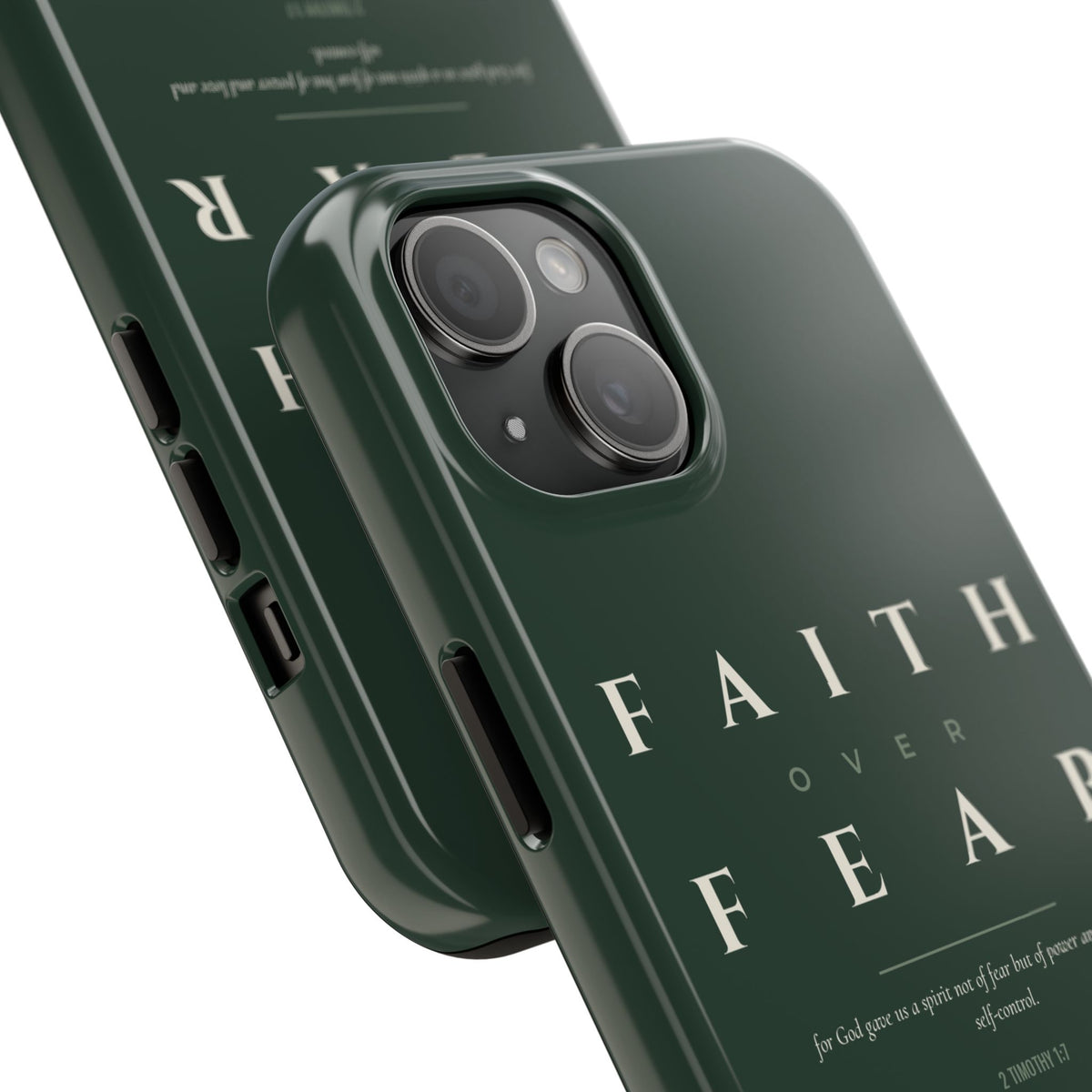 Faith Over Fear Phone Case | 2 Timothy 1:7 — Sage