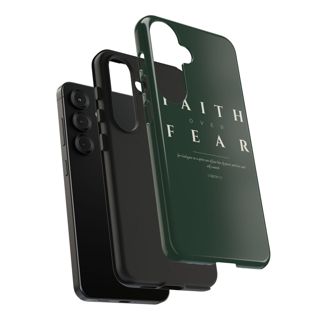 Faith Over Fear Phone Case | 2 Timothy 1:7 — Sage