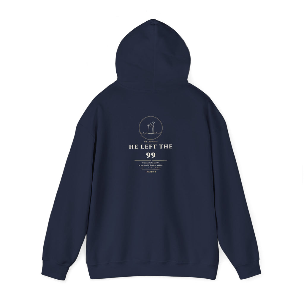 He Left the 99 – Luke 15 Back Print Christian Hoodie
