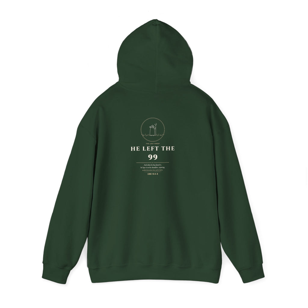 He Left the 99 – Luke 15 Back Print Christian Hoodie