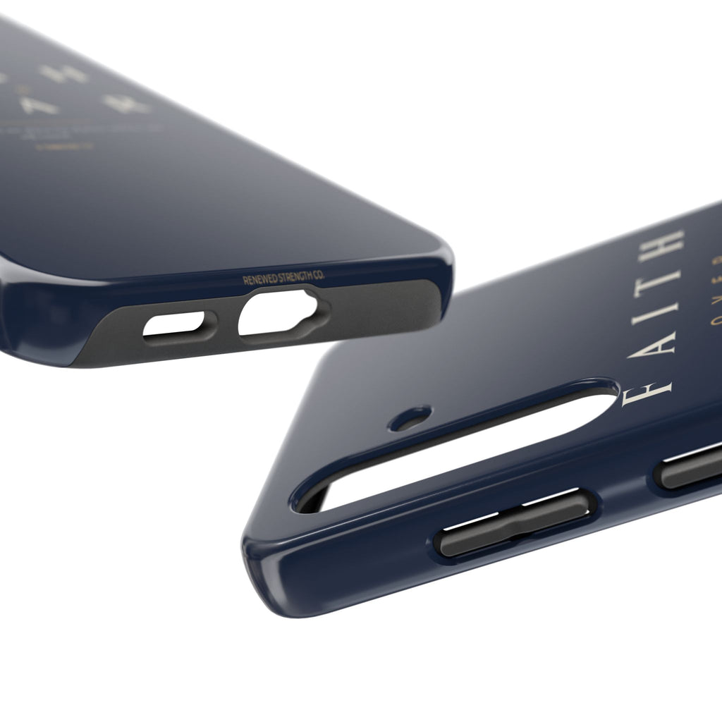 Faith Over Fear Phone Case | 2 Timothy 1:7 — Navy