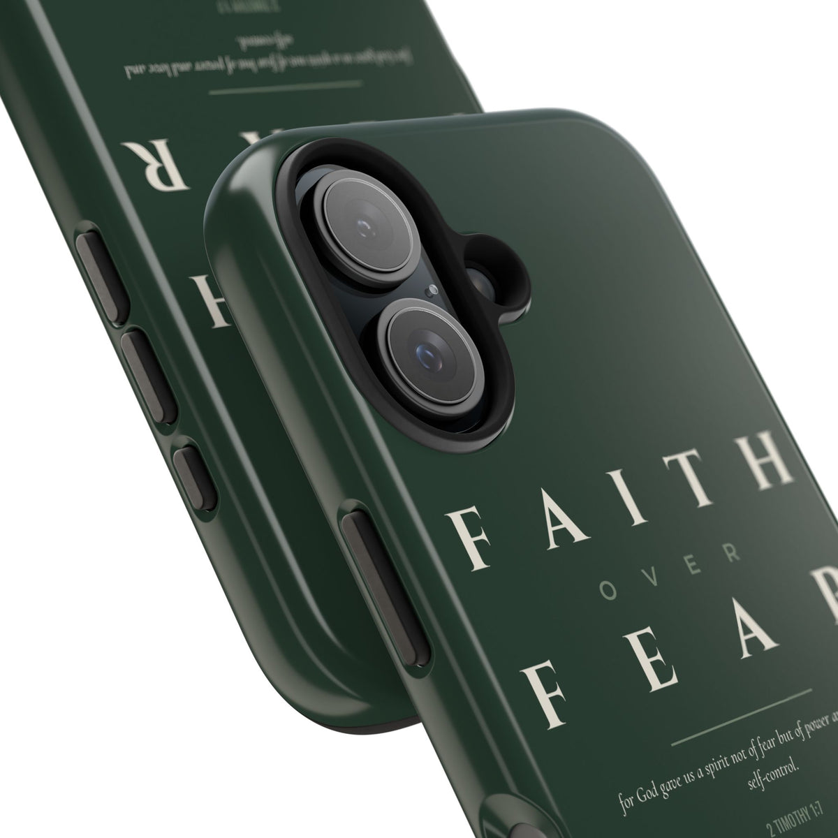 Faith Over Fear Phone Case | 2 Timothy 1:7 — Sage