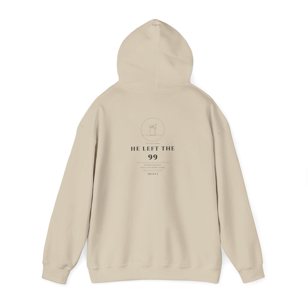 He Left the 99 – Luke 15 Back Print Christian Hoodie