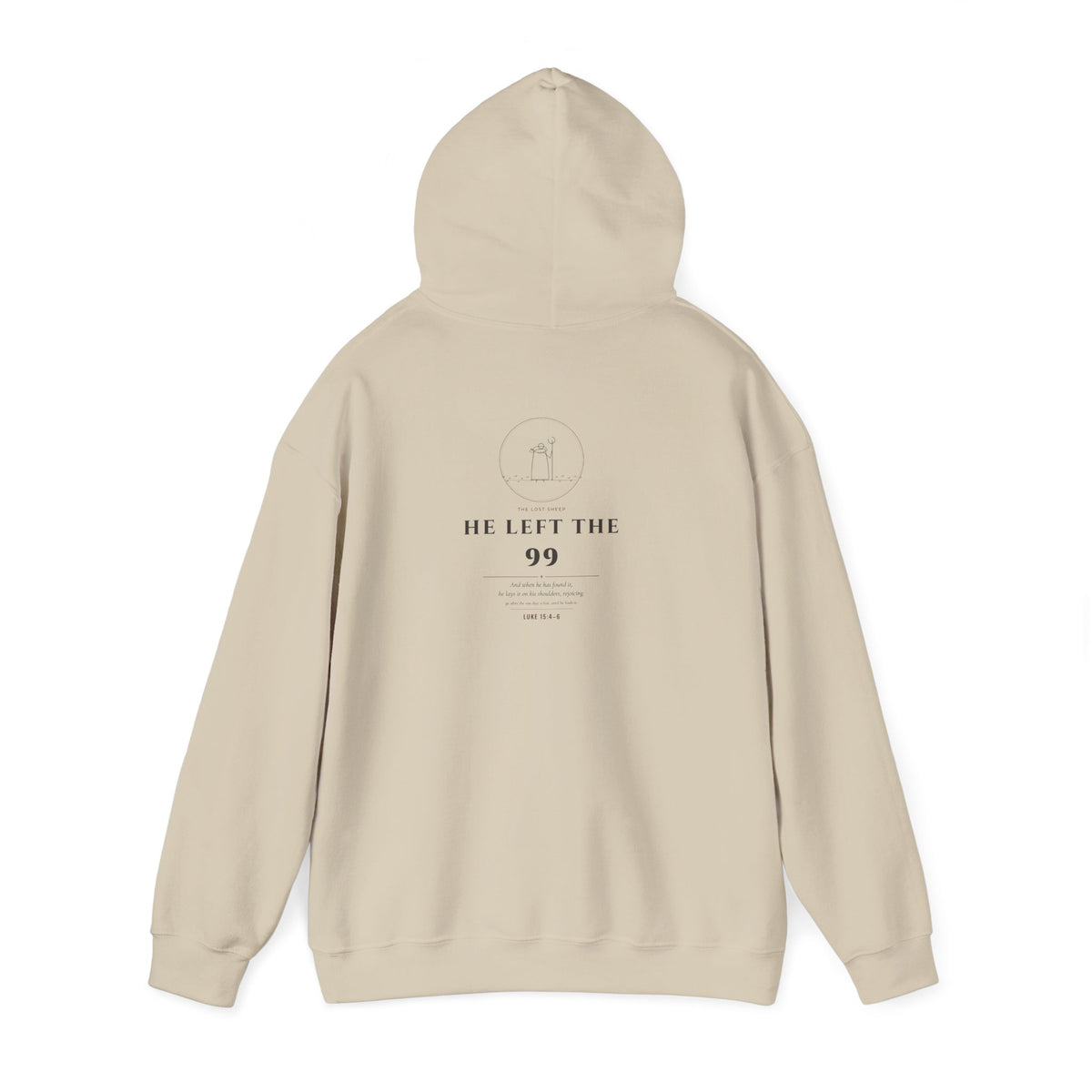 He Left the 99 – Luke 15 Back Print Christian Hoodie