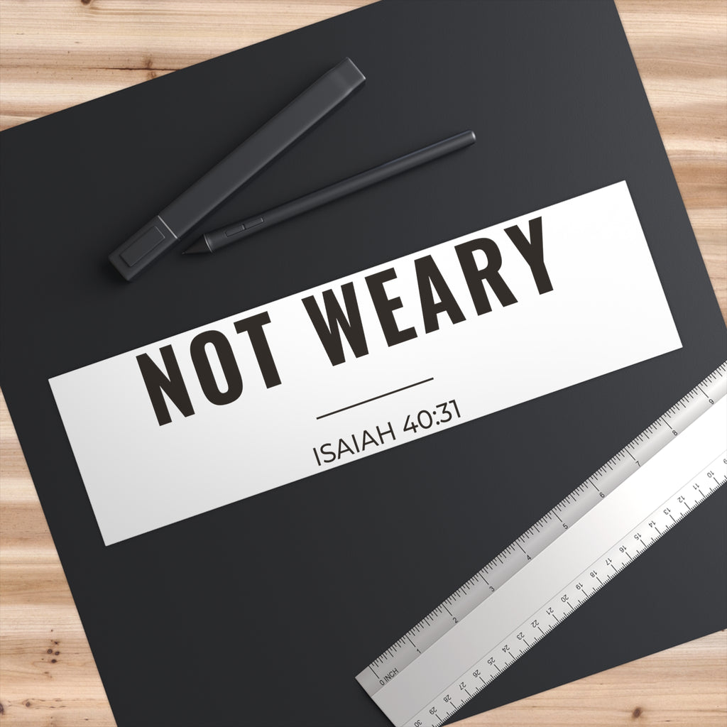Not Weary Car Decal | Isaiah 40:31