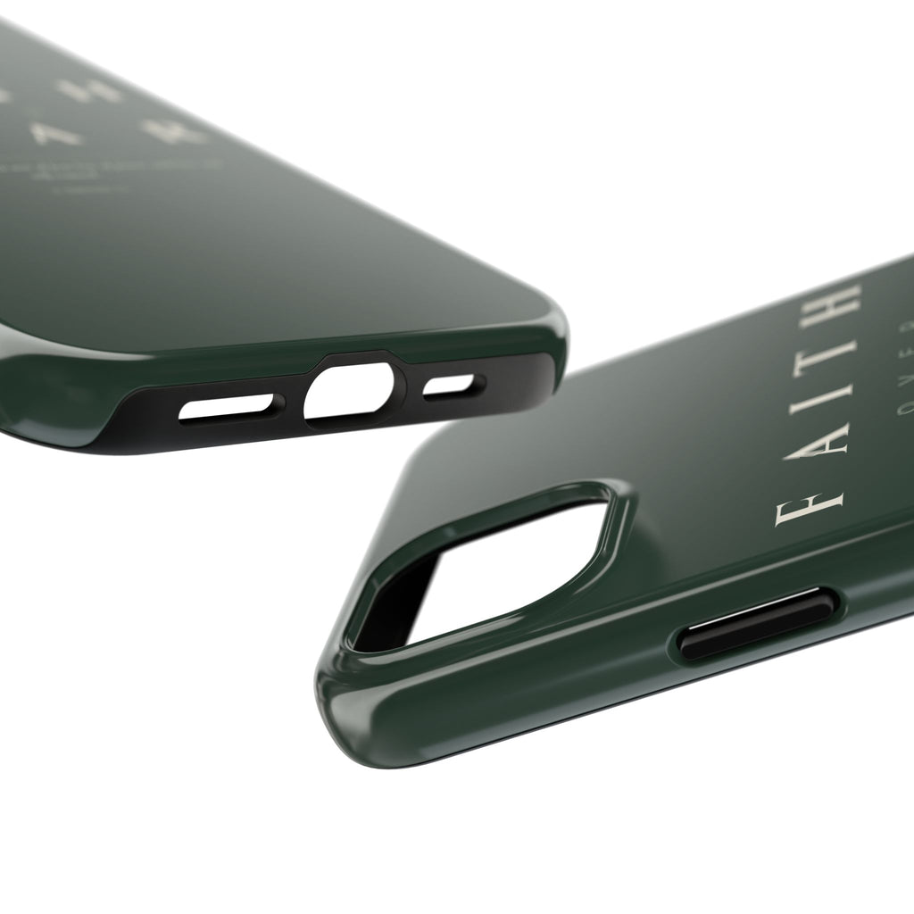 Faith Over Fear Phone Case | 2 Timothy 1:7 — Sage