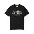 I Can Do All Things Philippians 4:13 Christian tee in black, front mockup