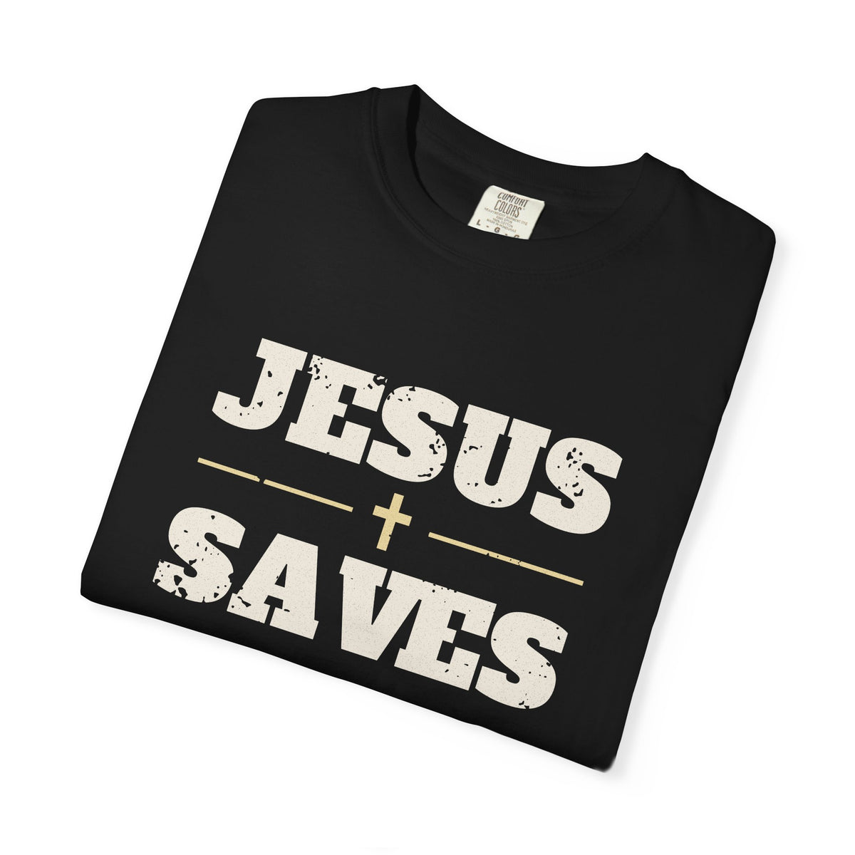Jesus Saves Christian Tee | Garment-Dyed Heavyweight Cotton