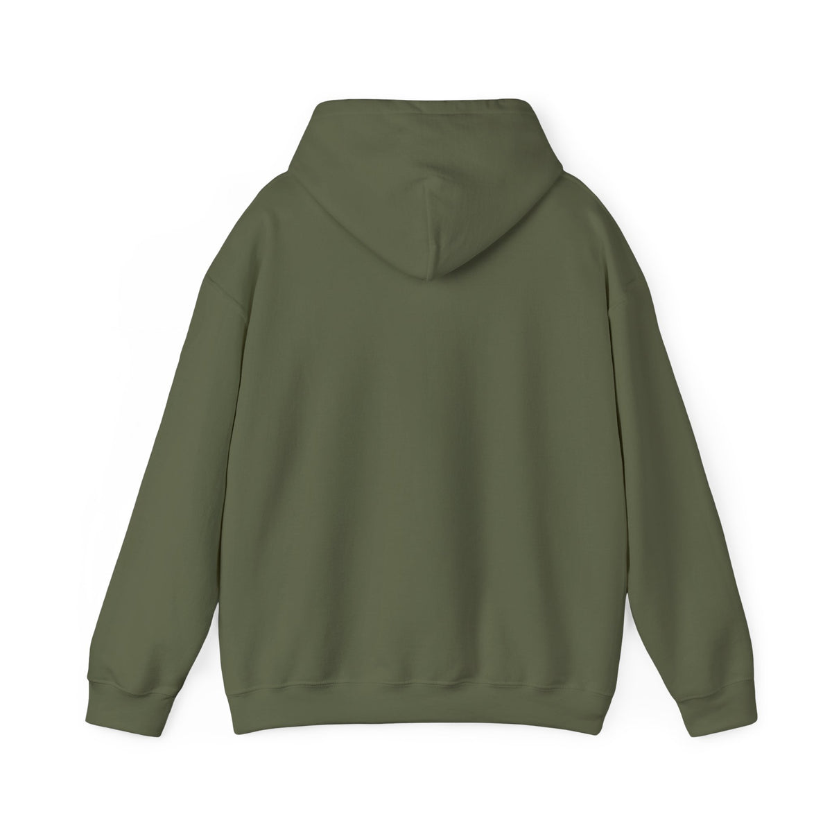 I Am a Christian Christian hoodie in military green, back mockup