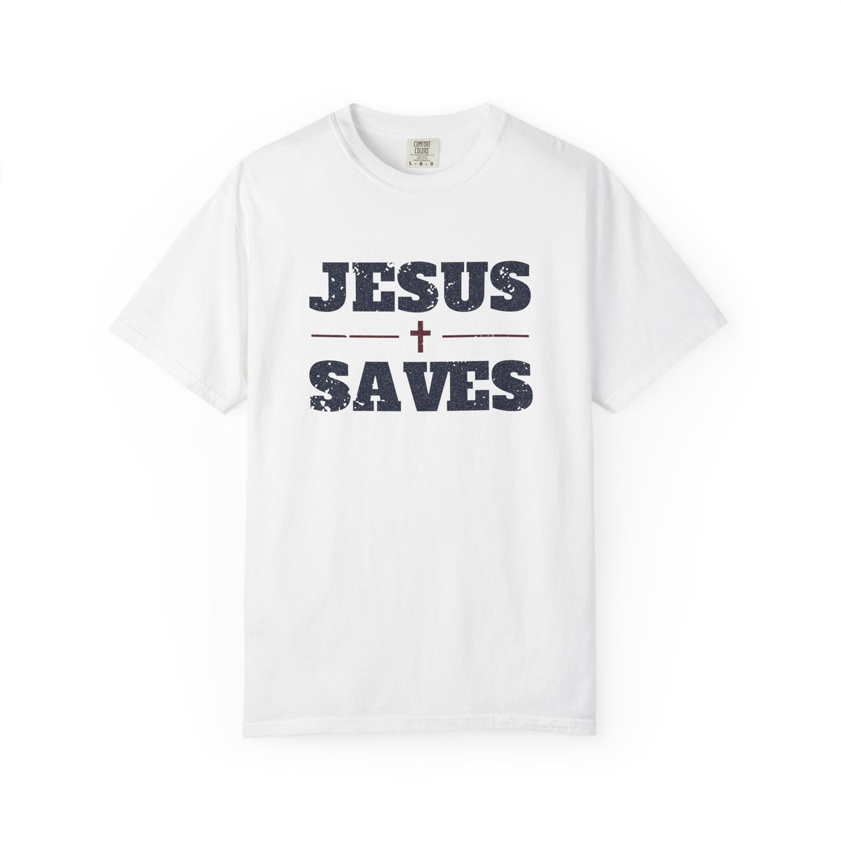 Jesus Saves Christian Tee | Garment-Dyed Heavyweight Cotton