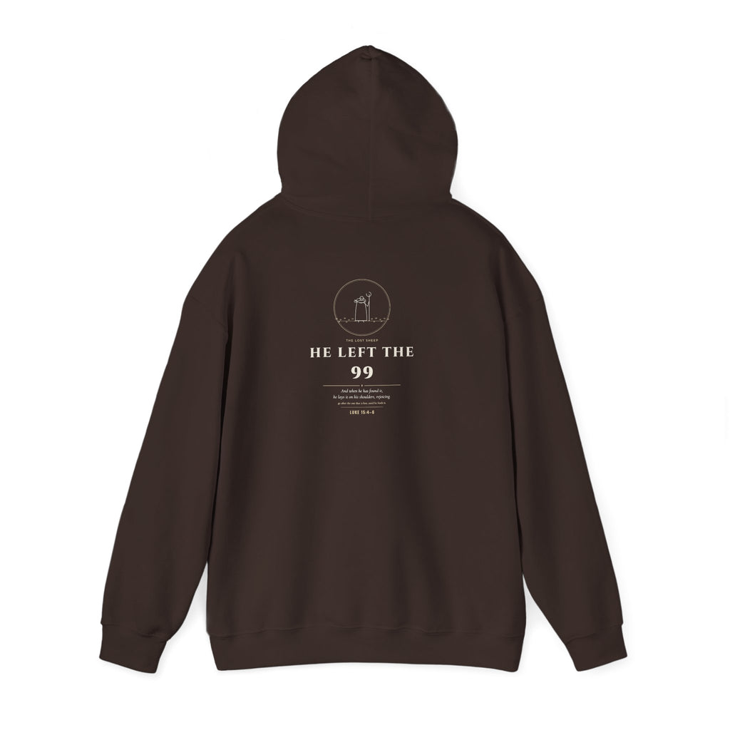 He Left the 99 – Luke 15 Back Print Christian Hoodie