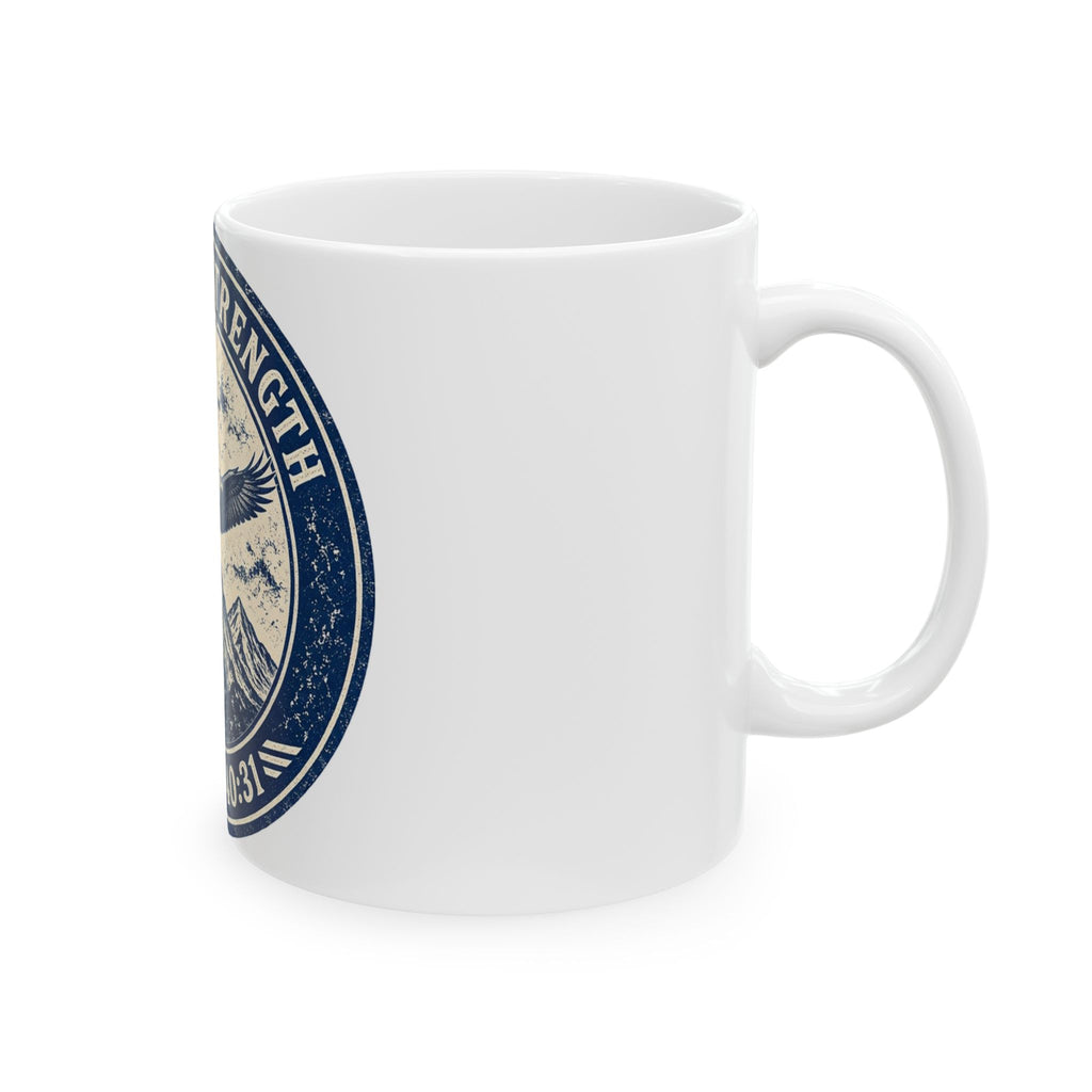 Renew Your Strength Mug – Isaiah 40:31 Bible verse mug (view 5)
