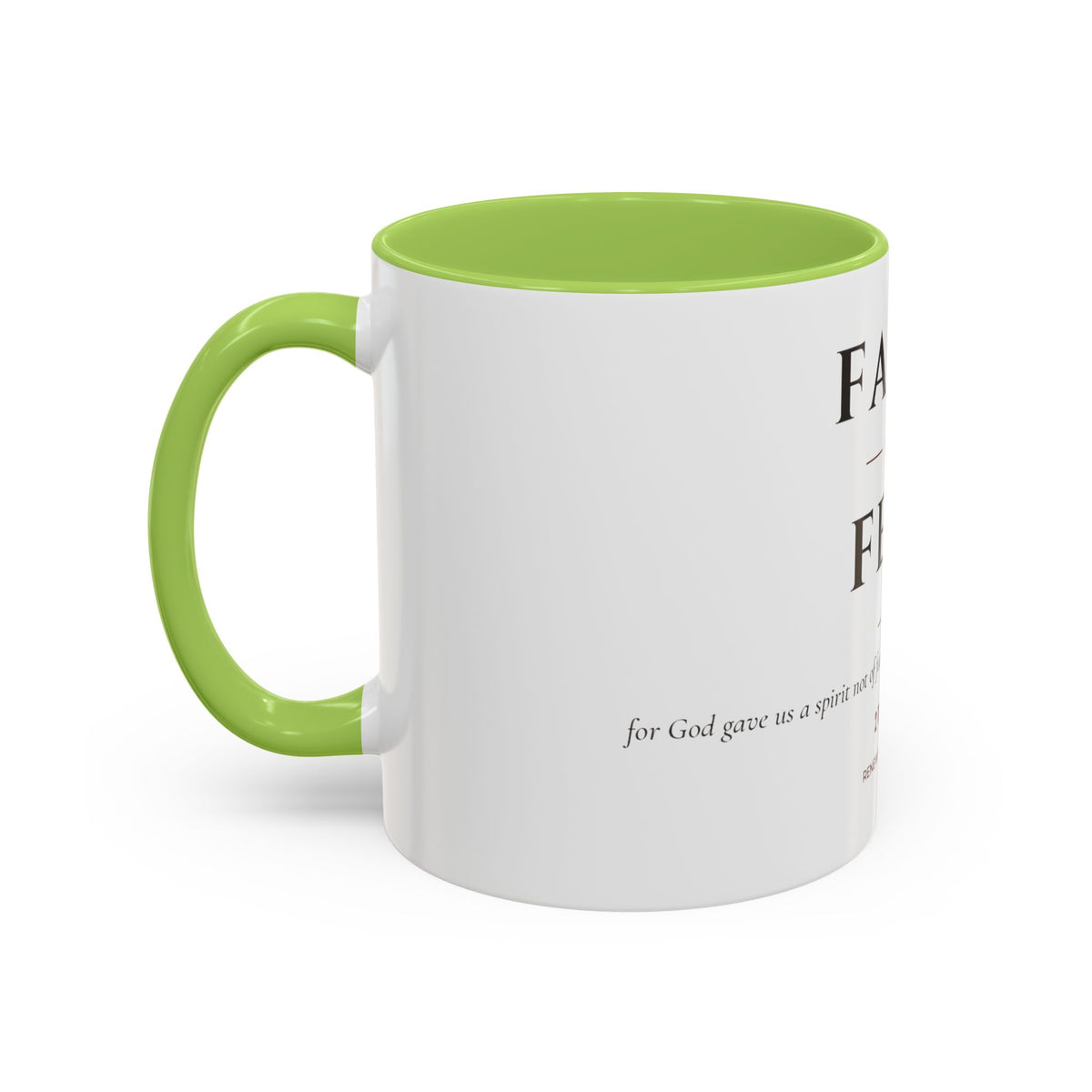 Faith Over Fear – Accent Faith Mug