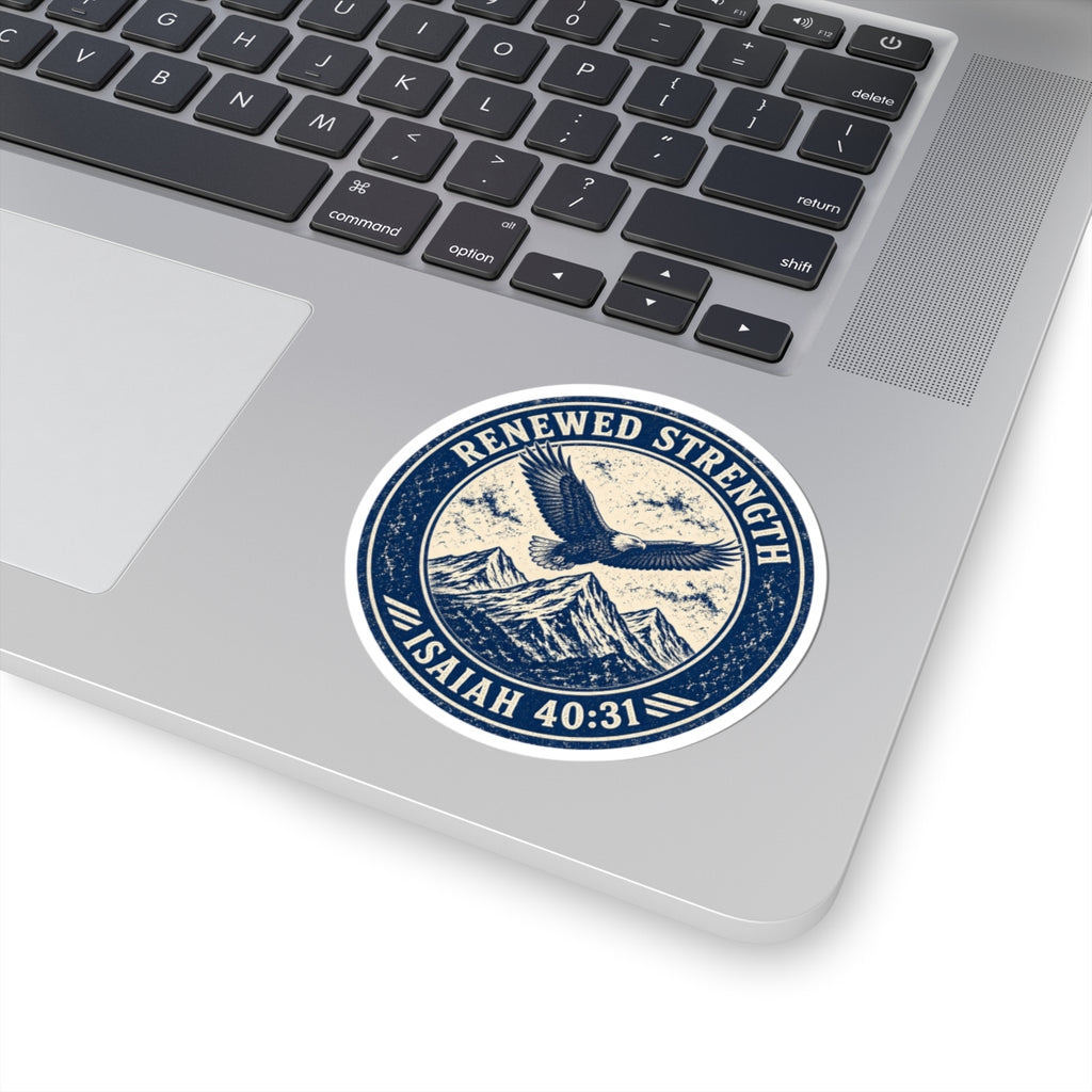 Renew Your Strength Sticker – Isaiah 40:31 Bible verse sticker (front)