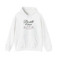 Be Still & Know Wildflower Psalm 46:10 Christian hoodie in white, front mockup