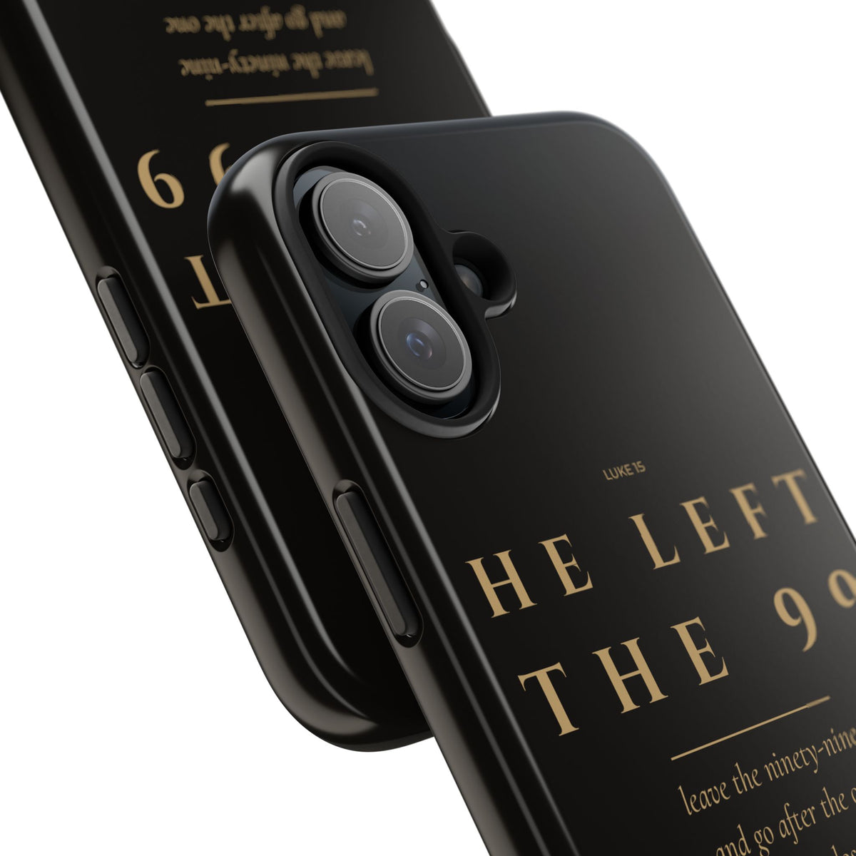 He Left the 99 Phone Case | Luke 15 — Black & Gold