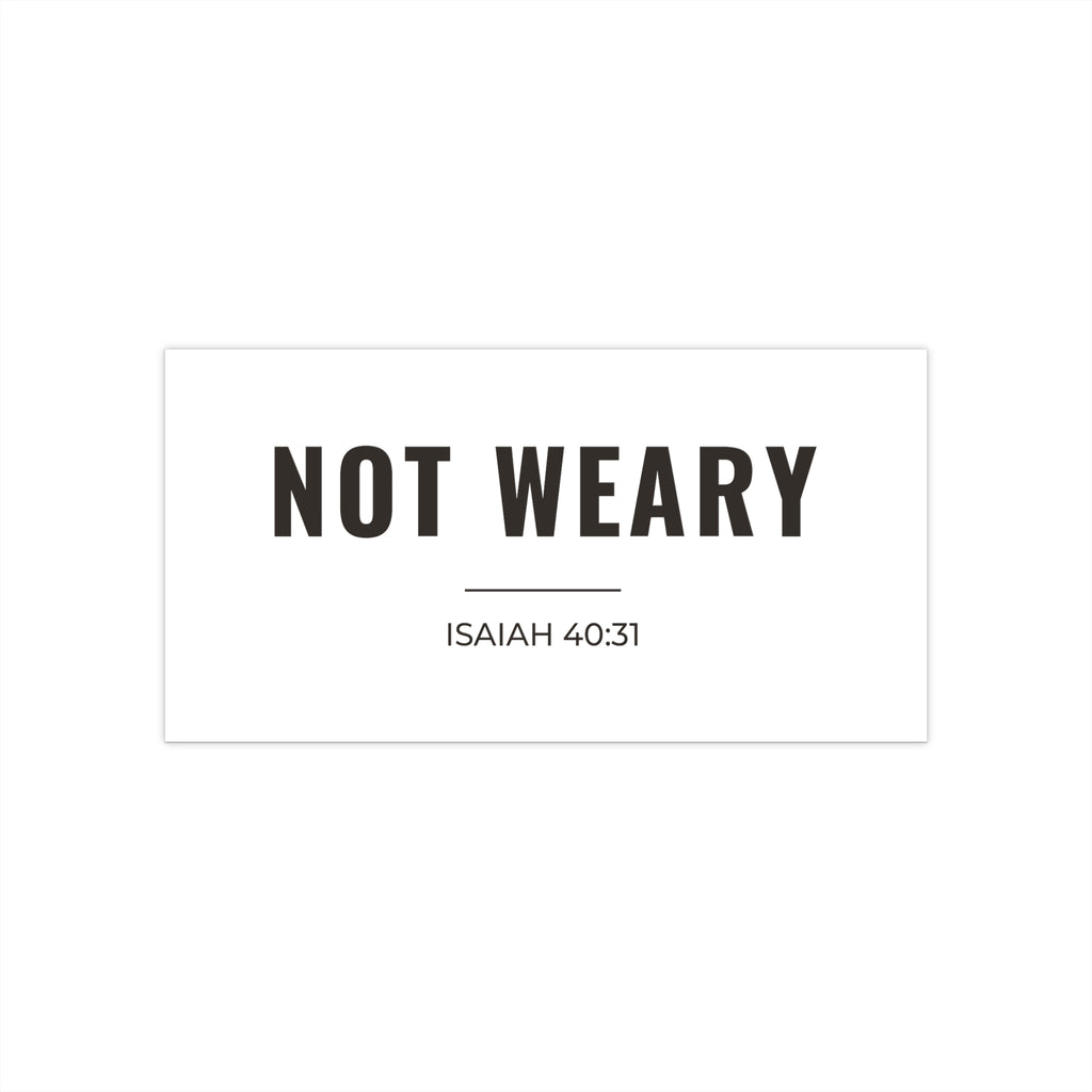 Not Weary Car Decal | Isaiah 40:31