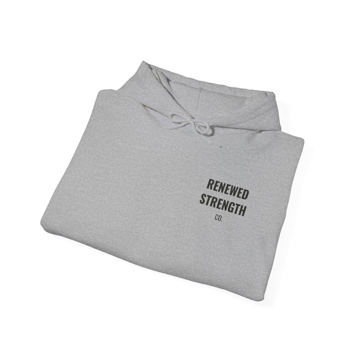 Suffering Produces Hope Romans 5:3-4 hoodie in sport grey, folded mockup