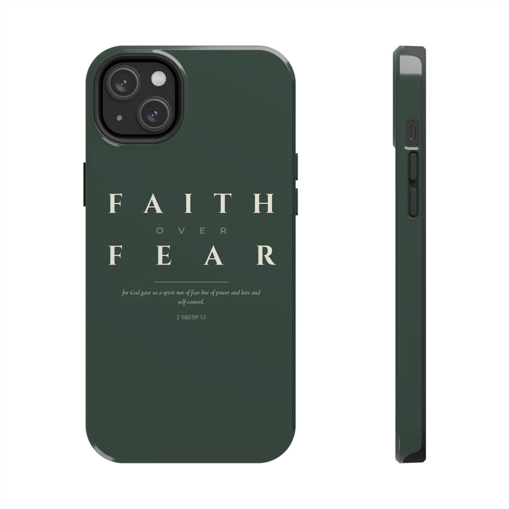 Faith Over Fear Phone Case | 2 Timothy 1:7 — Sage