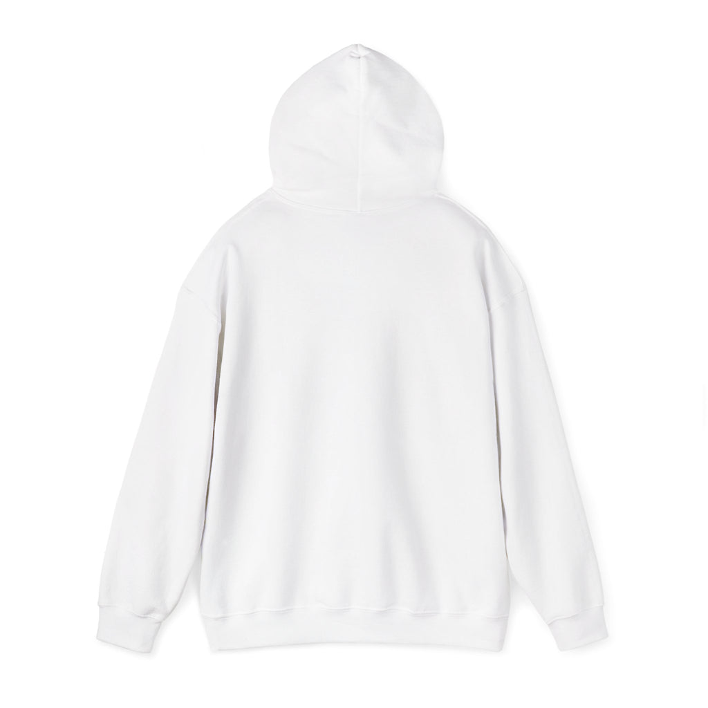 Be Still & Know Wildflower Psalm 46:10 Christian hoodie in white, back, hood up mockup