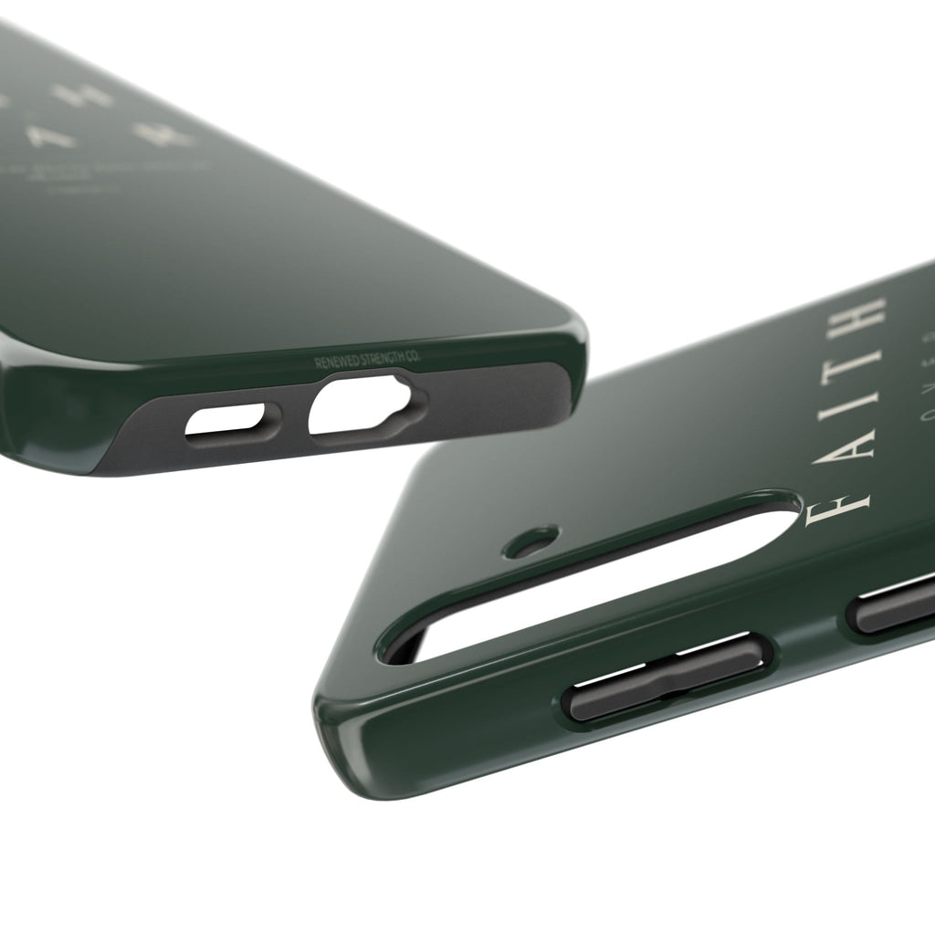 Faith Over Fear Phone Case | 2 Timothy 1:7 — Sage