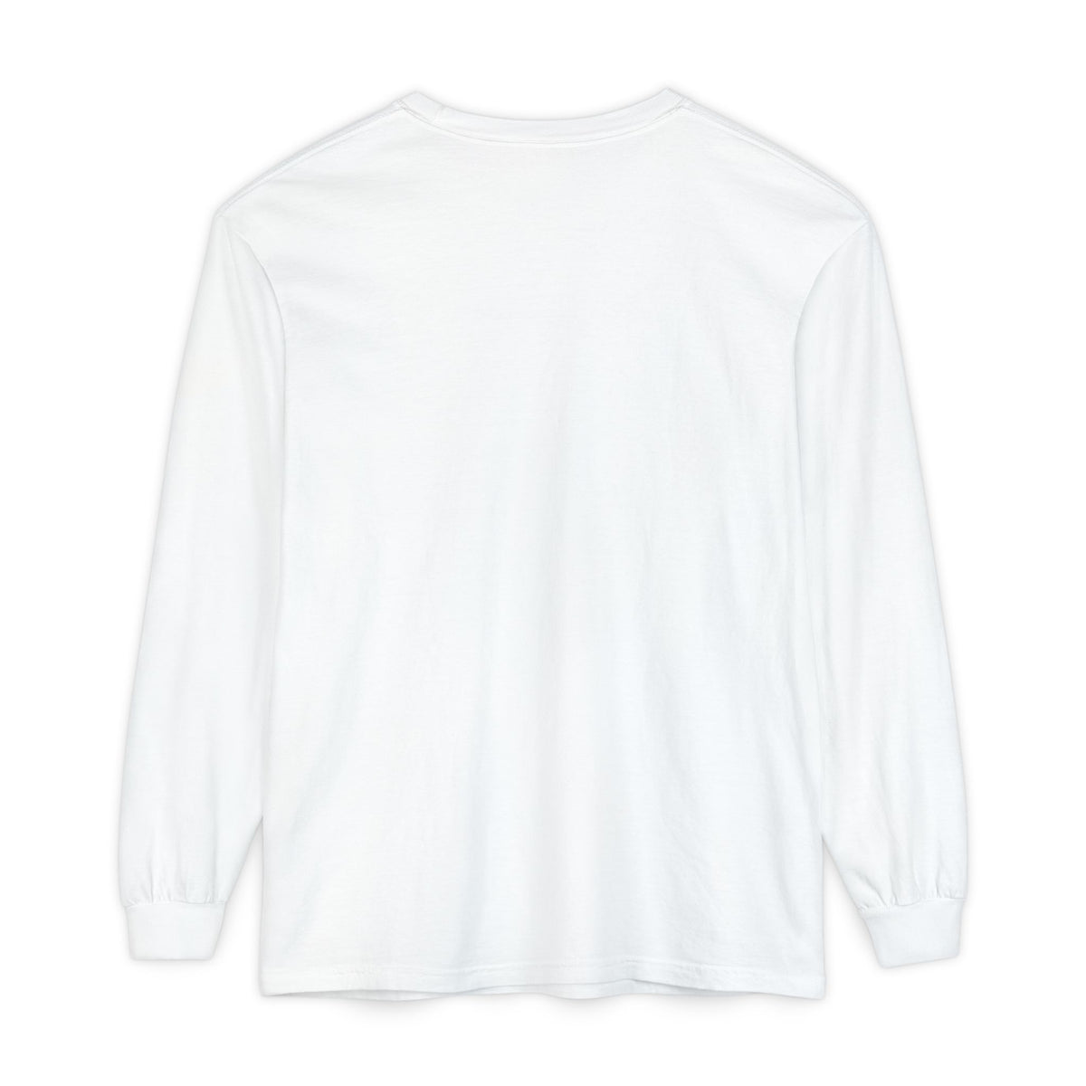 I Am a Christian Christian long sleeve tee in white, back mockup