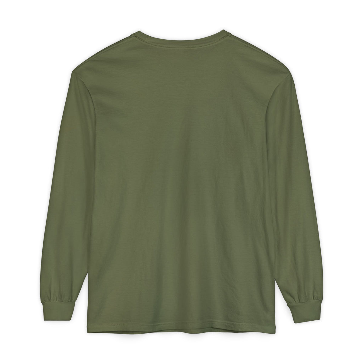 All Things Work Together Romans 8:28 long sleeve tee in hemp, back mockup