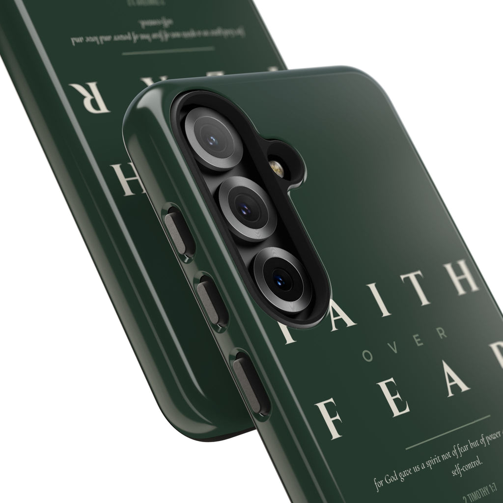 Faith Over Fear Phone Case | 2 Timothy 1:7 — Sage