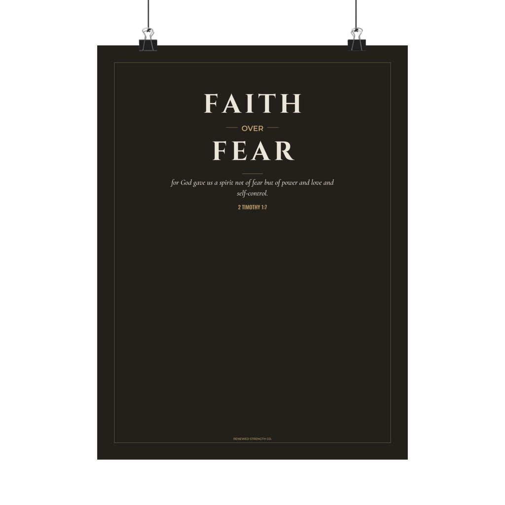Faith Over Fear Scripture Print | 2 Timothy 1:7
