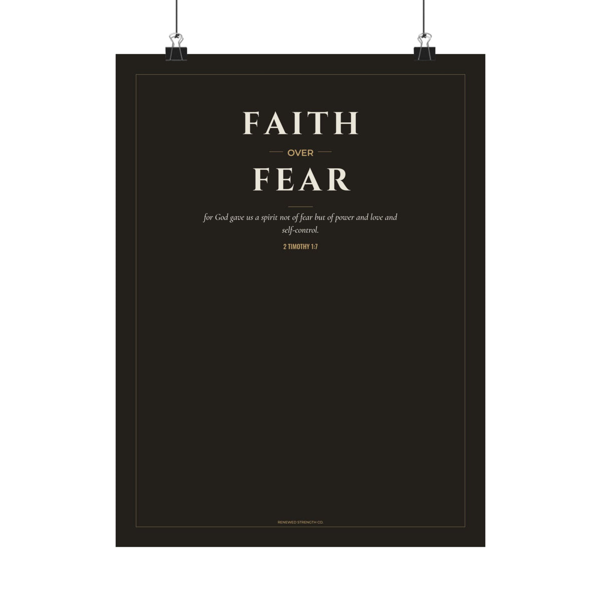 Faith Over Fear Scripture Print | 2 Timothy 1:7