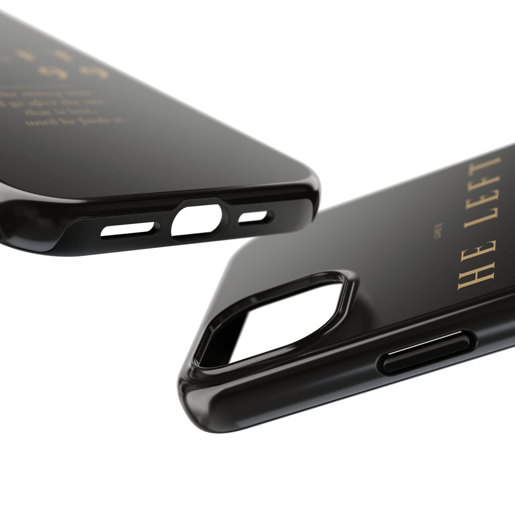 He Left the 99 Phone Case | Luke 15 — Black & Gold