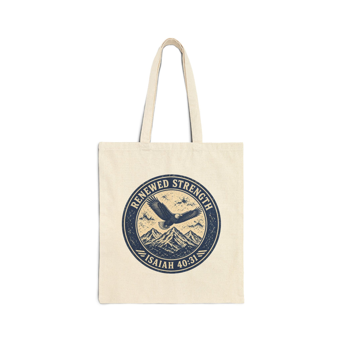Renew Your Strength Tote Bag – Isaiah 40:31 Bible verse tote bag (view 2)