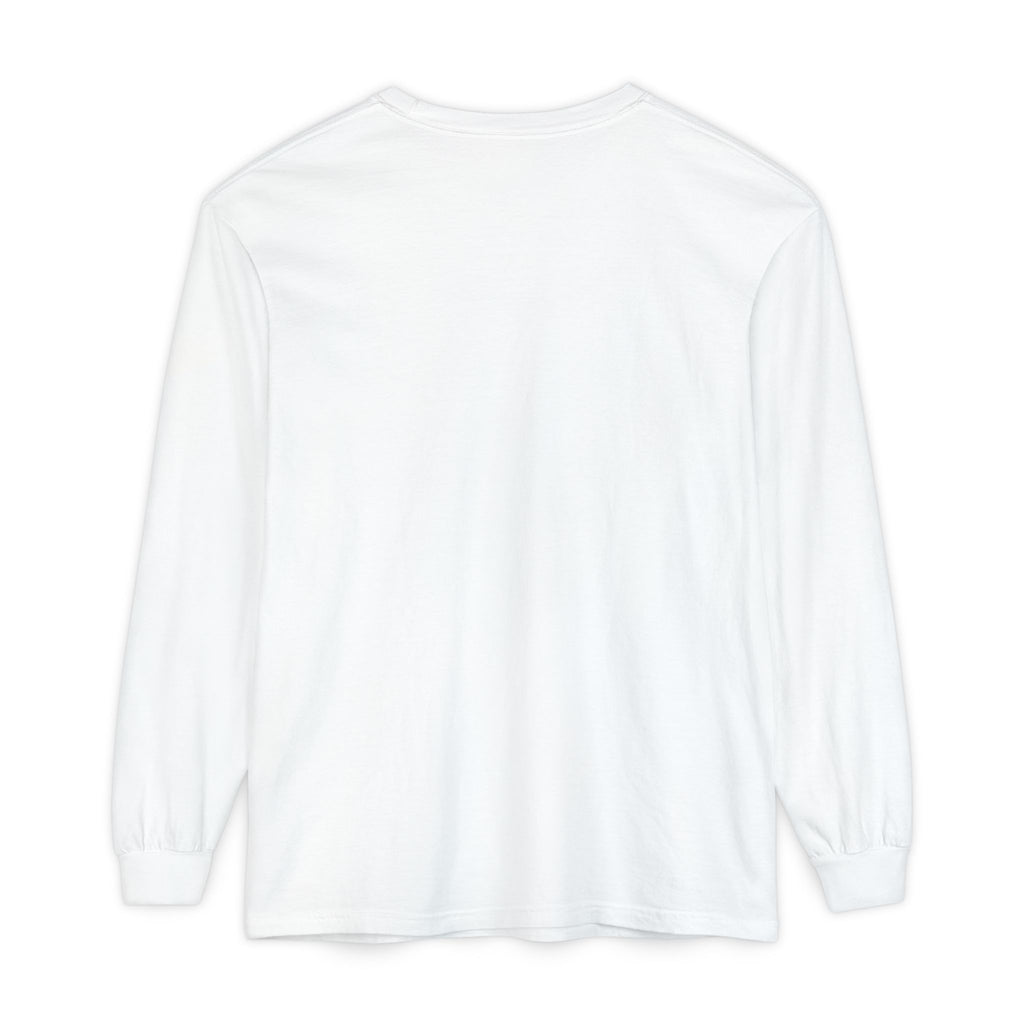 Jesus Is King Christian long sleeve tee in white, back mockup
