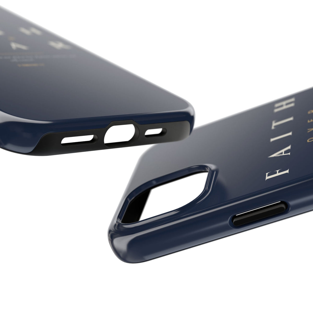 Faith Over Fear Phone Case | 2 Timothy 1:7 — Navy