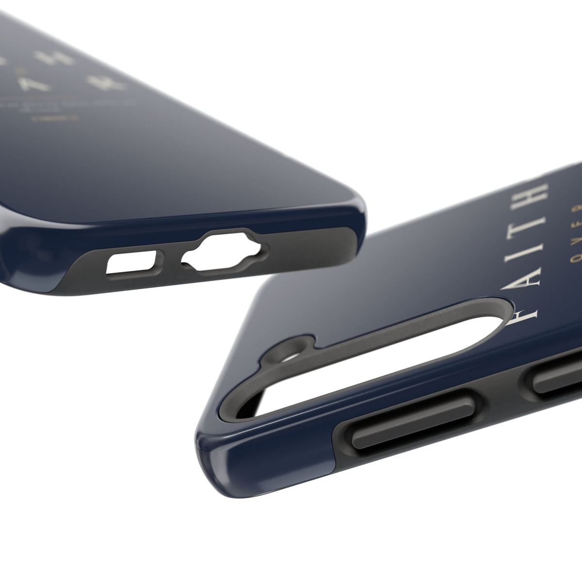 Faith Over Fear Phone Case | 2 Timothy 1:7 — Navy