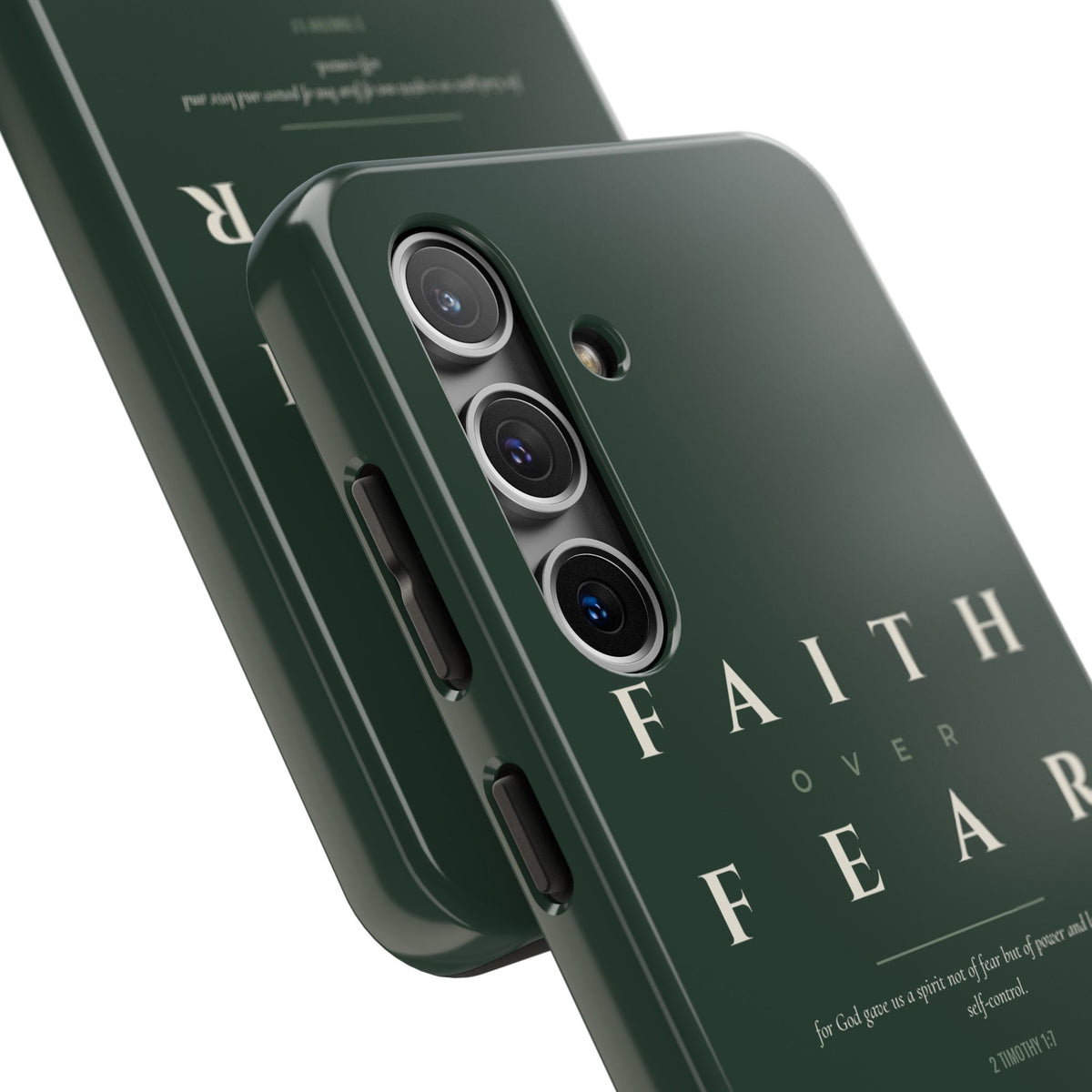Faith Over Fear Phone Case | 2 Timothy 1:7 — Sage