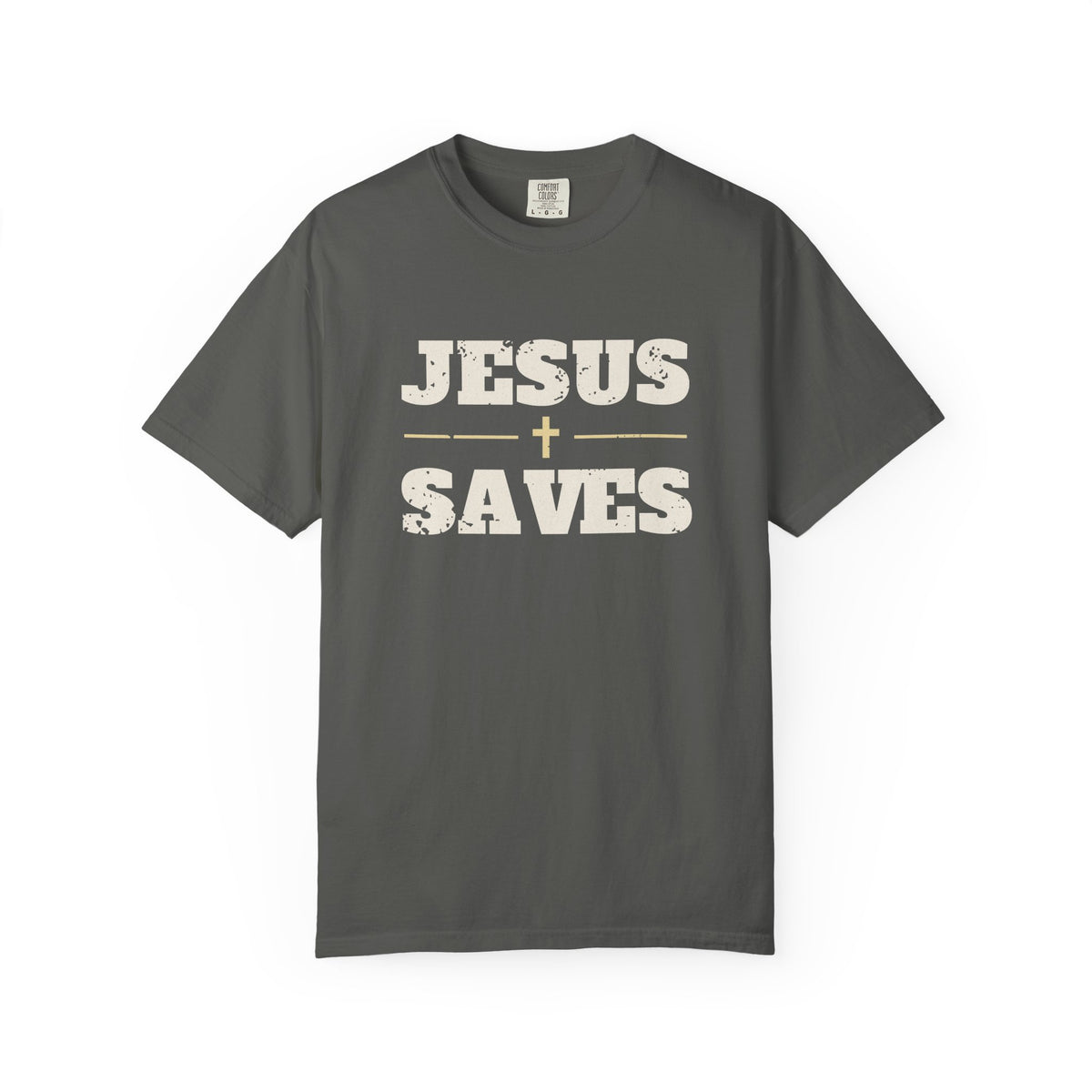 Jesus Saves Christian Tee | Garment-Dyed Heavyweight Cotton