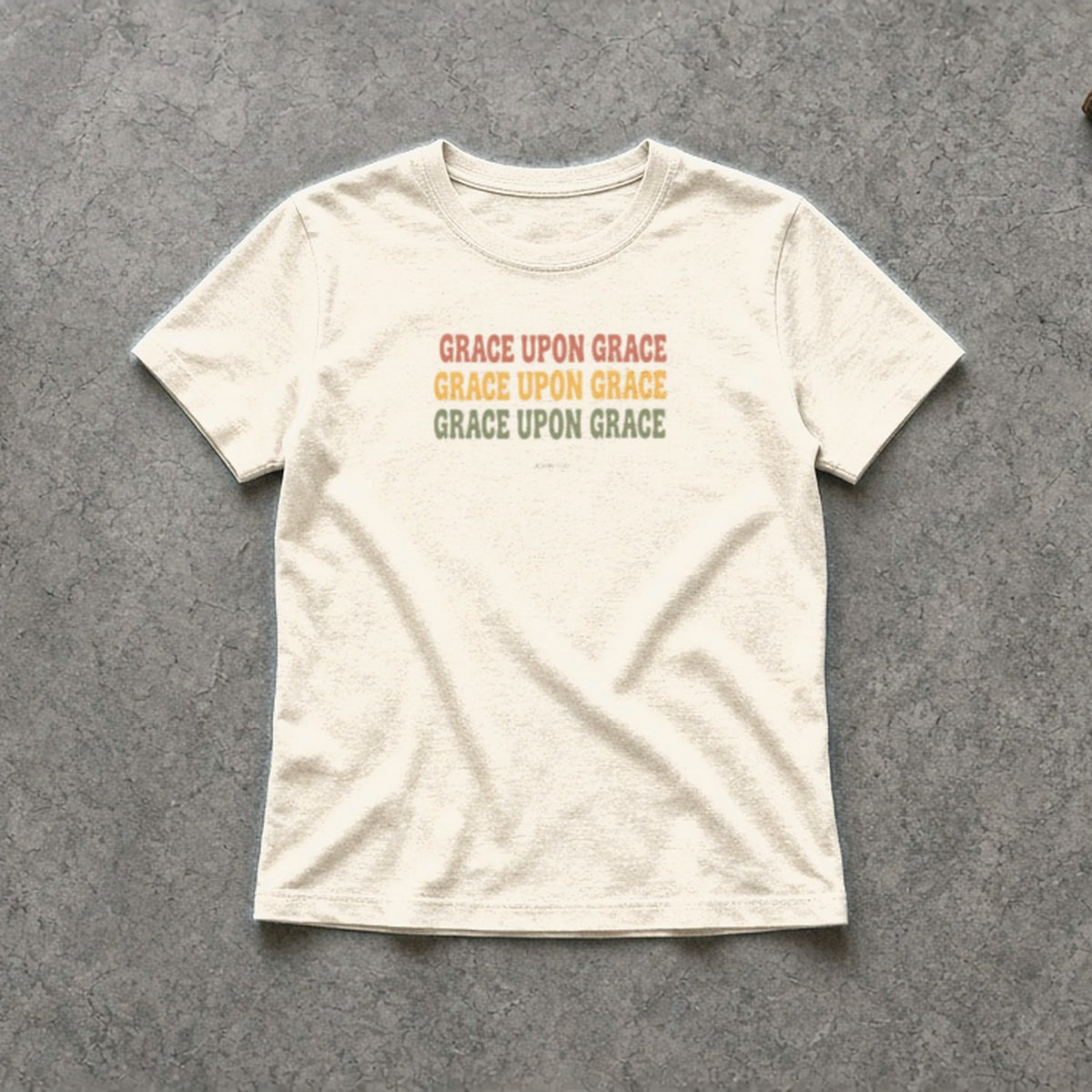 Grace Upon Grace Women's Tee | John 1:16 - Natural, front