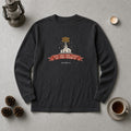 City on a Hill Matthew 5:14 black long sleeve tee, flat lay