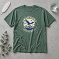 Renew Your Strength Isaiah 40:31 blue spruce tee, flat lay